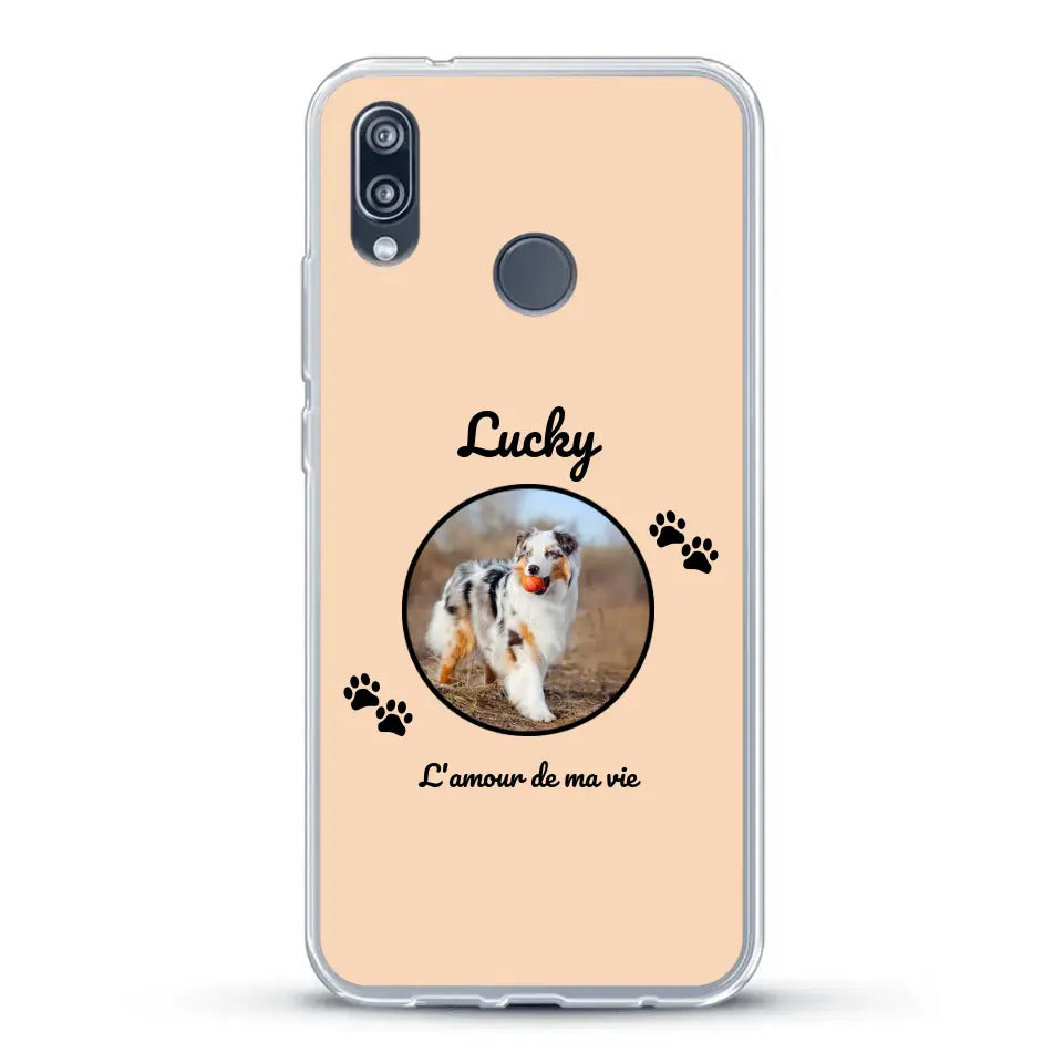 Photo cercle l'amour de ma vie avec prénom - Coque de téléphone personnalisée