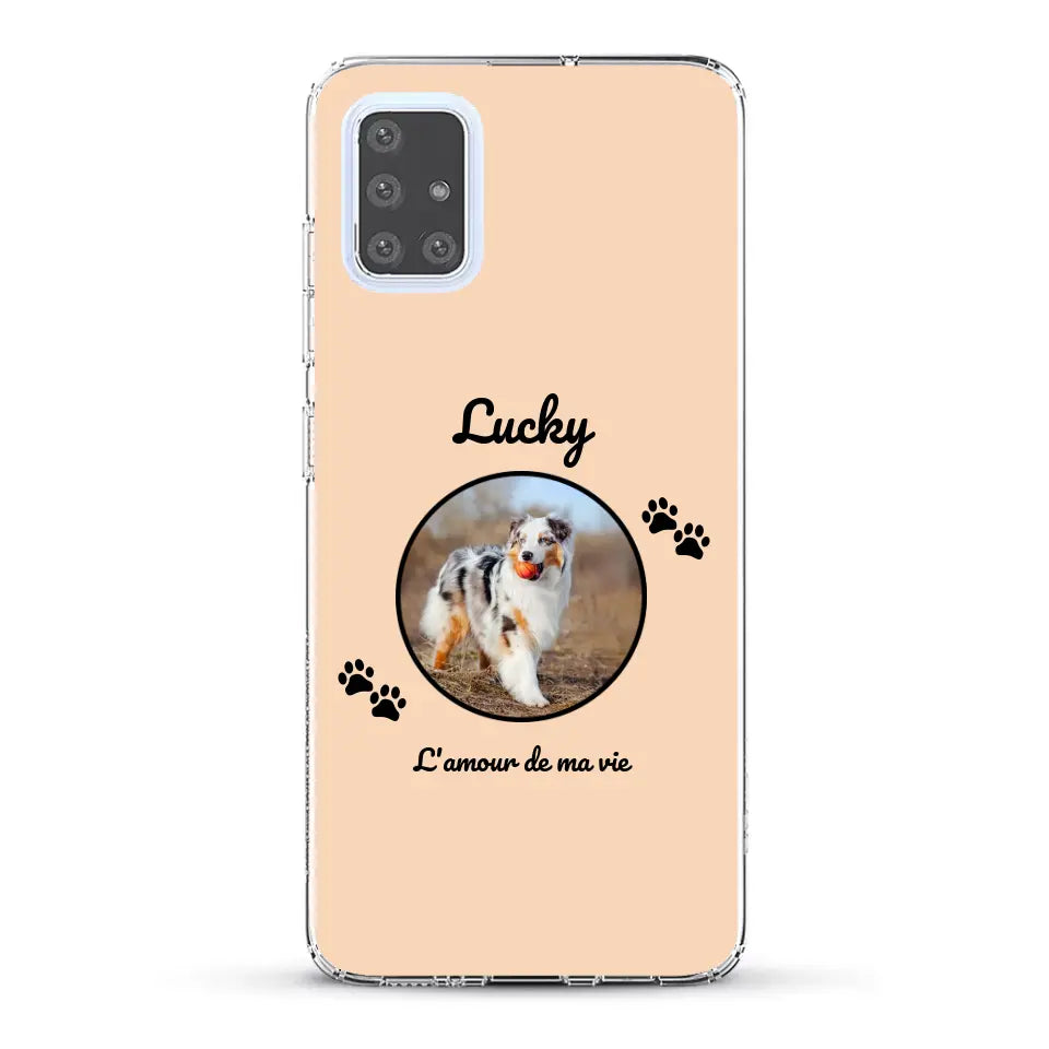 Photo cercle l'amour de ma vie avec prénom - Coque de téléphone personnalisée