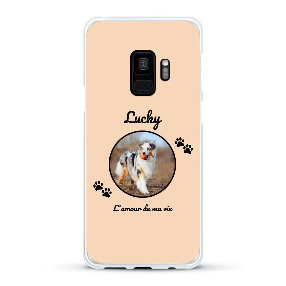 Photo cercle l'amour de ma vie avec prénom - Coque de téléphone personnalisée