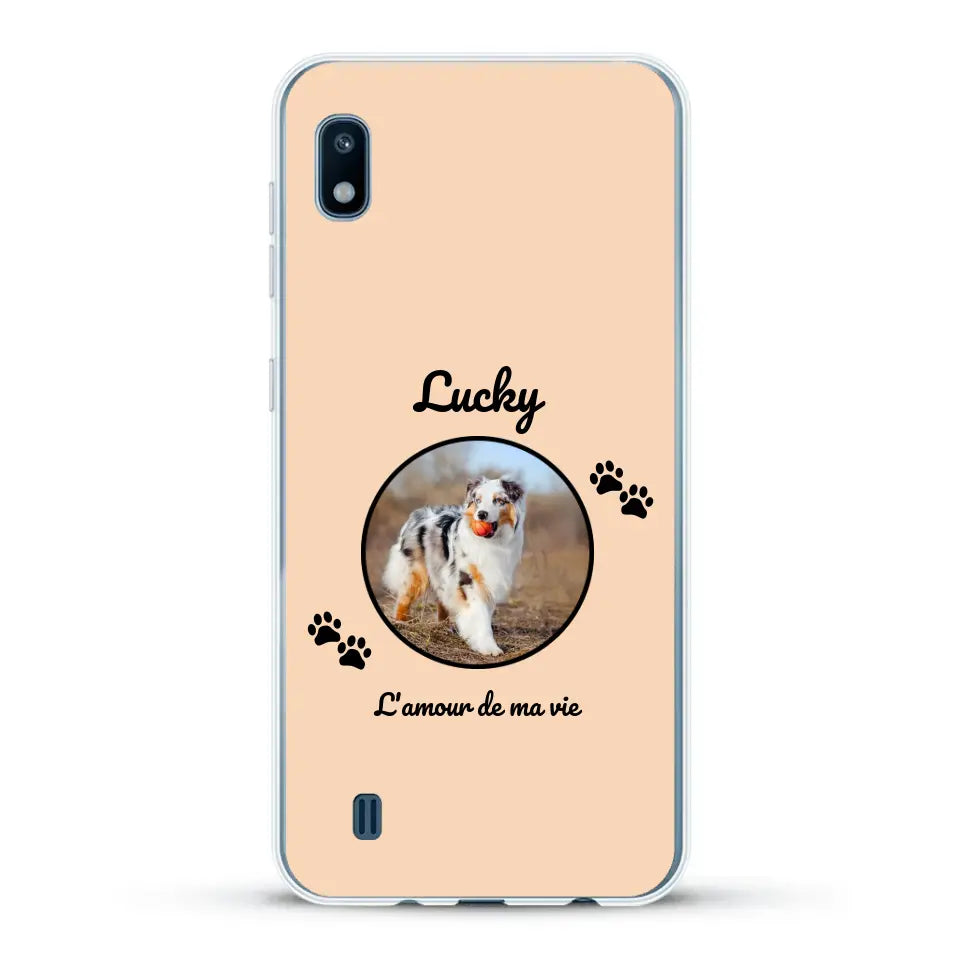 Photo cercle l'amour de ma vie avec prénom - Coque de téléphone personnalisée