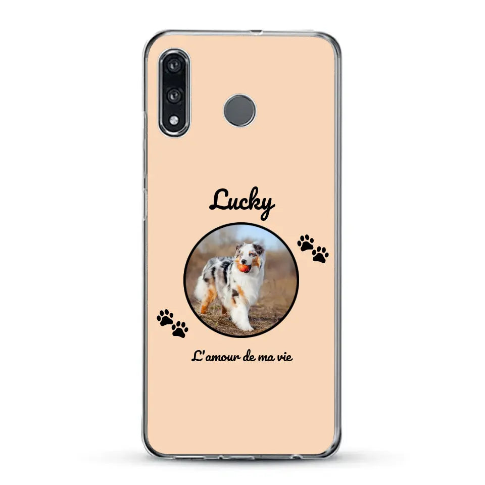 Photo cercle l'amour de ma vie avec prénom - Coque de téléphone personnalisée