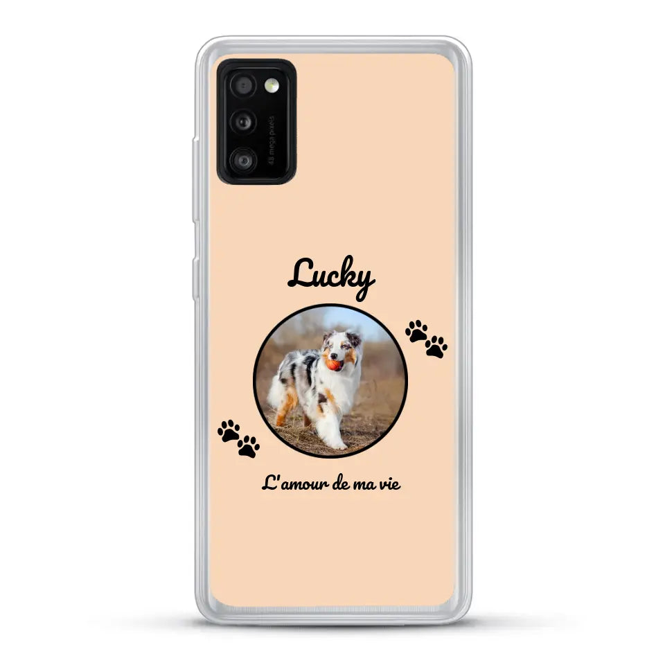 Photo cercle l'amour de ma vie avec prénom - Coque de téléphone personnalisée