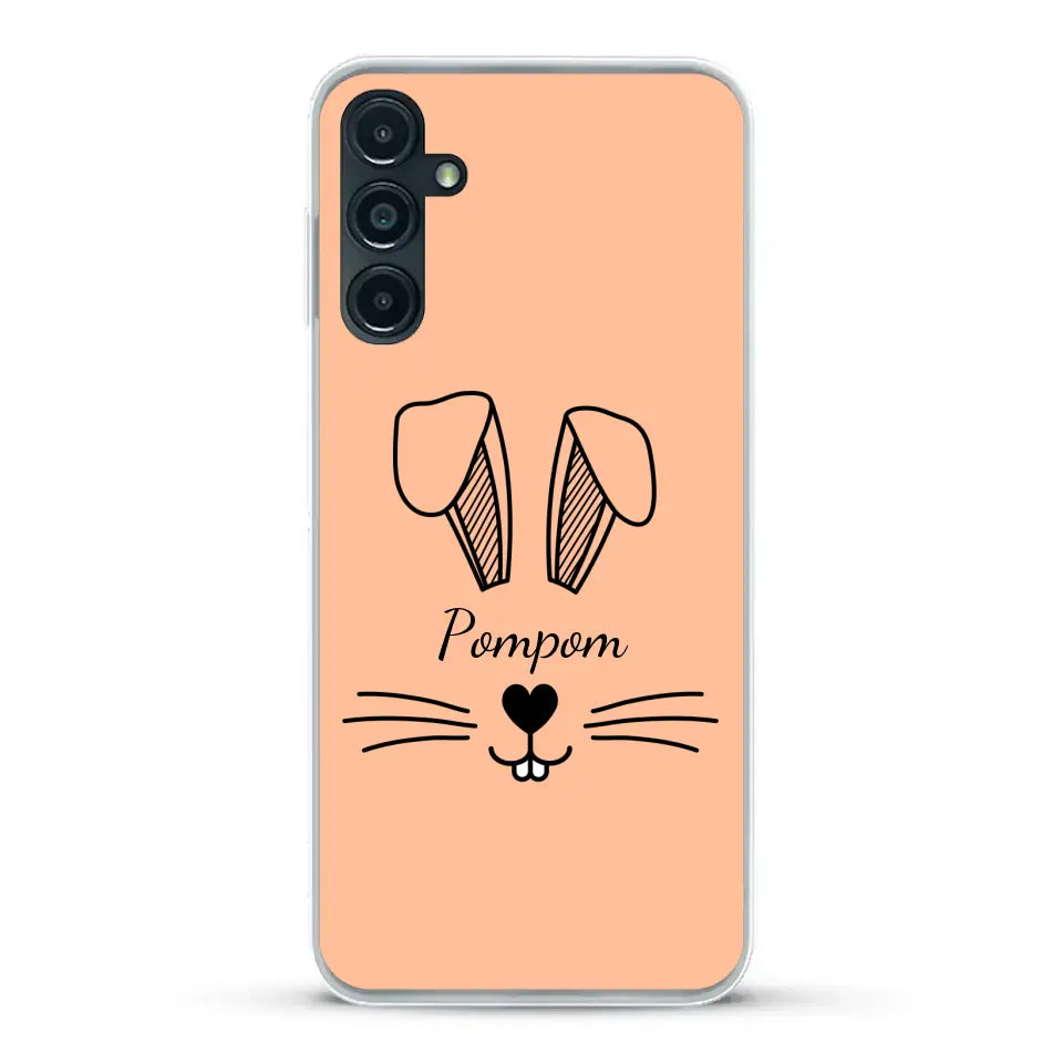 Visage de Lapin avec prénom - Coque de téléphone personnalisée