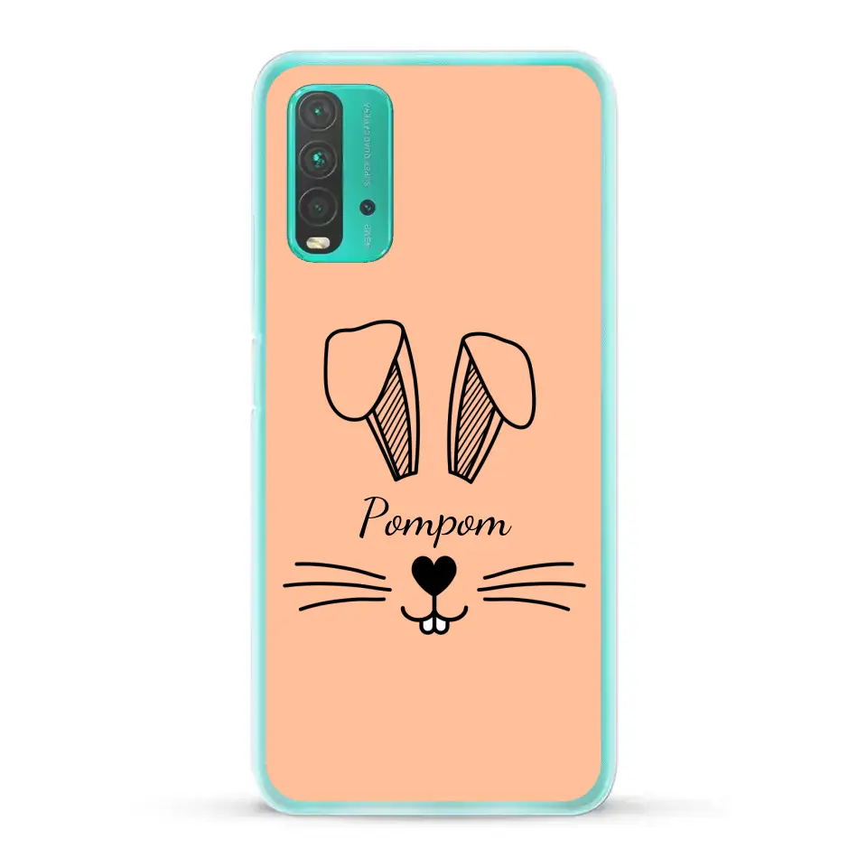 Visage de Lapin avec prénom - Coque de téléphone personnalisée