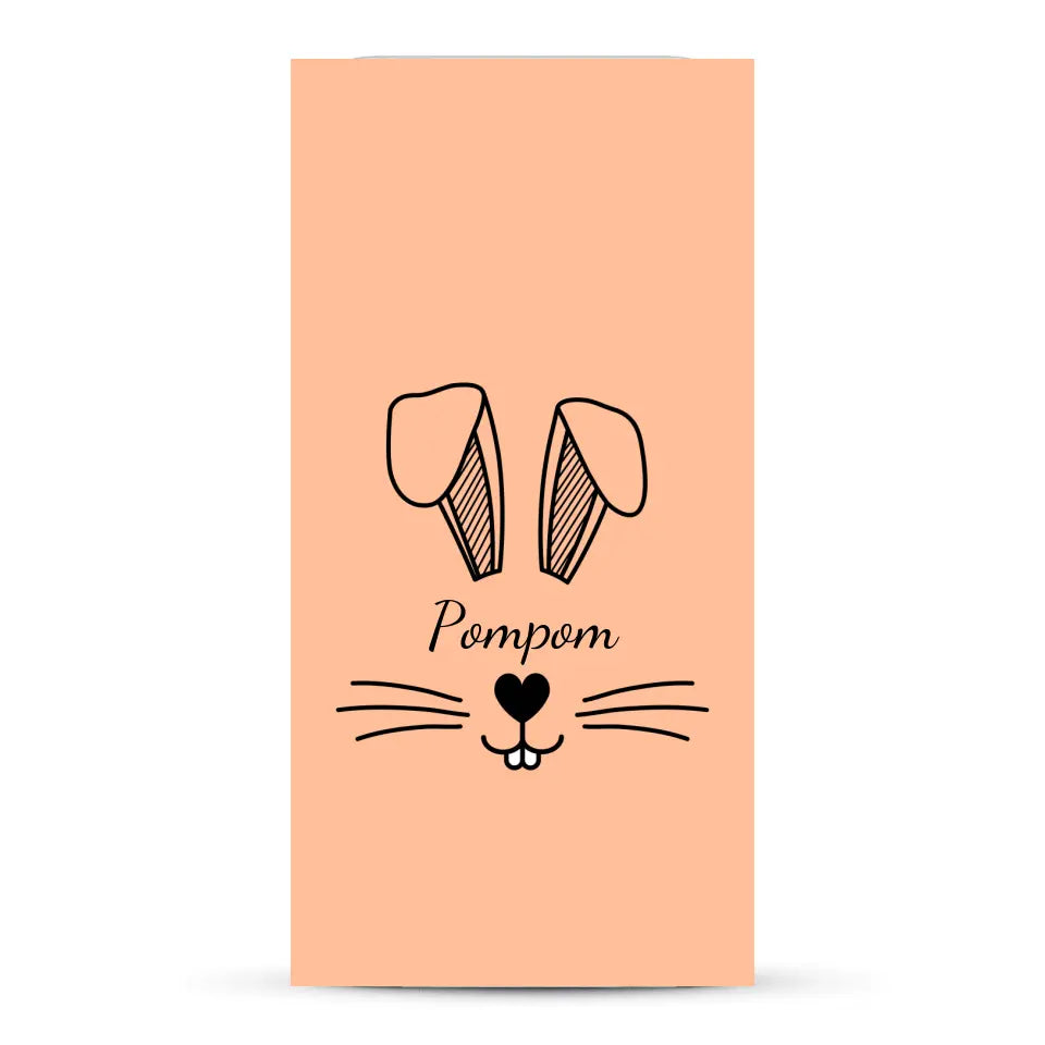 Visage de Lapin avec prénom - Coque de téléphone personnalisée