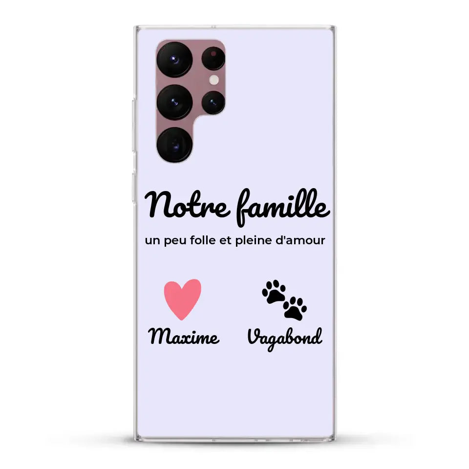 Notre famille un peu folle - Coque de téléphone personnalisée