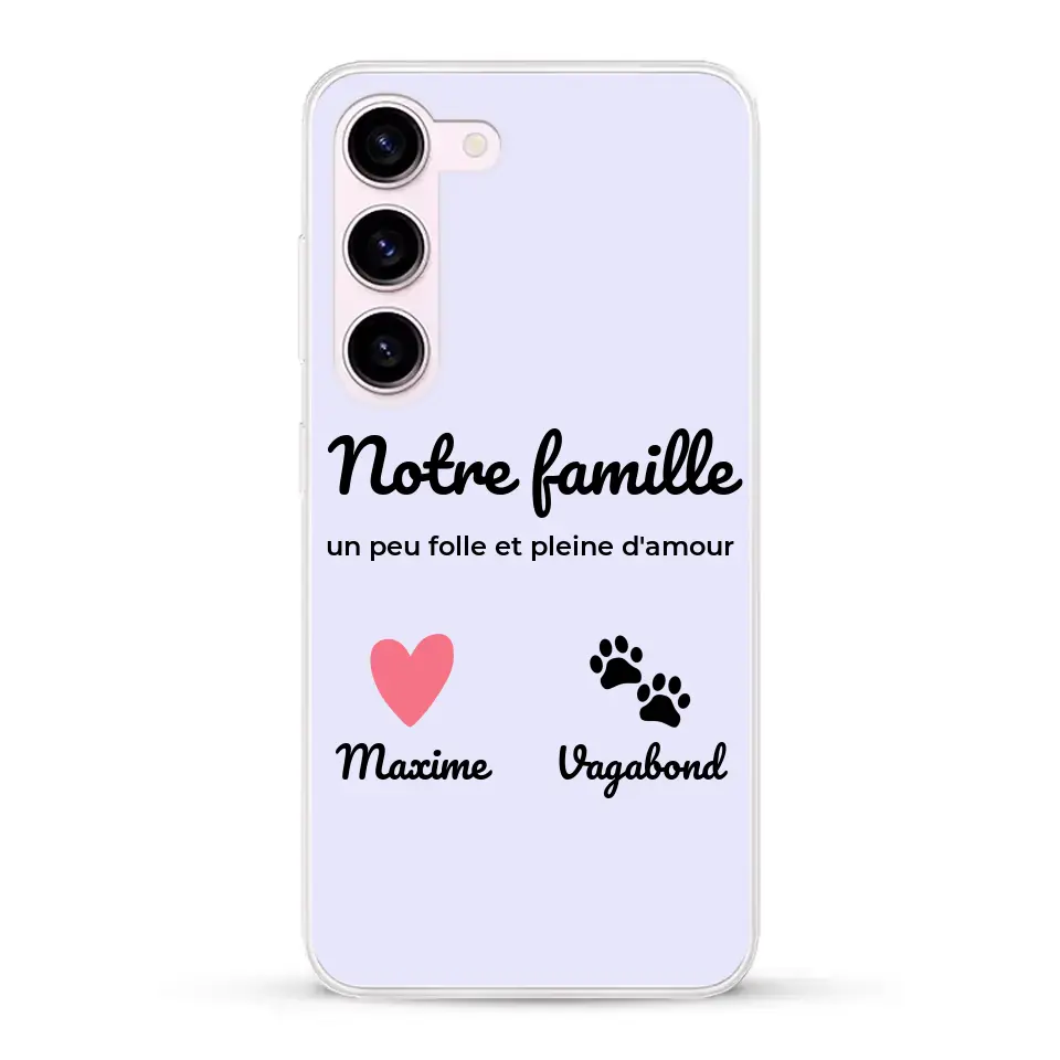 Notre famille un peu folle - Coque de téléphone personnalisée