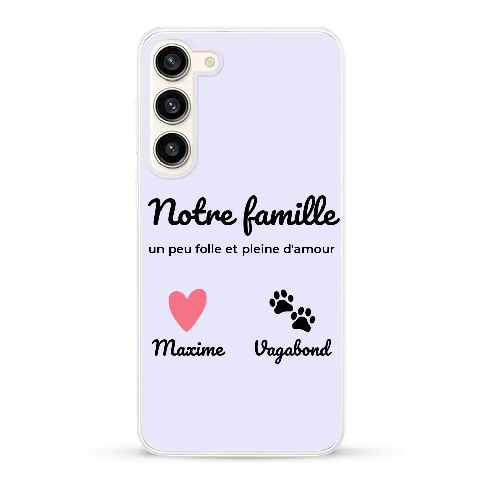 Notre famille un peu folle - Coque de téléphone personnalisée