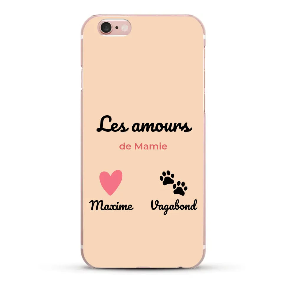 Les amours de - Coque de téléphone personnalisée