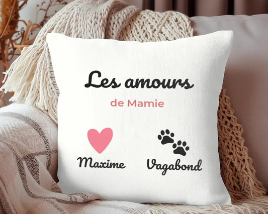 Les amours de Mamie (ou de quelqu'un d'autre) - Coussin personnalisé