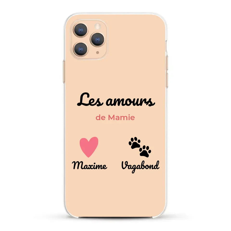 Les amours de - Coque de téléphone personnalisée