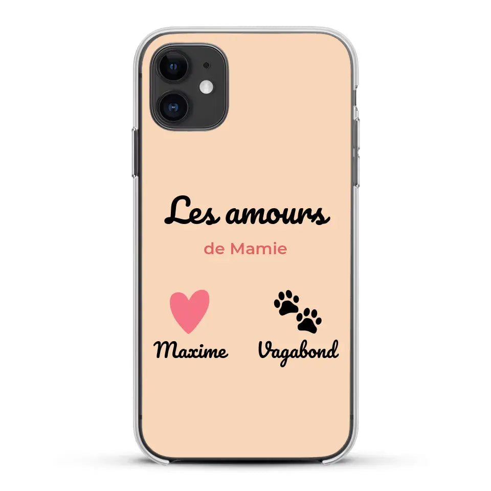 Les amours de - Coque de téléphone personnalisée