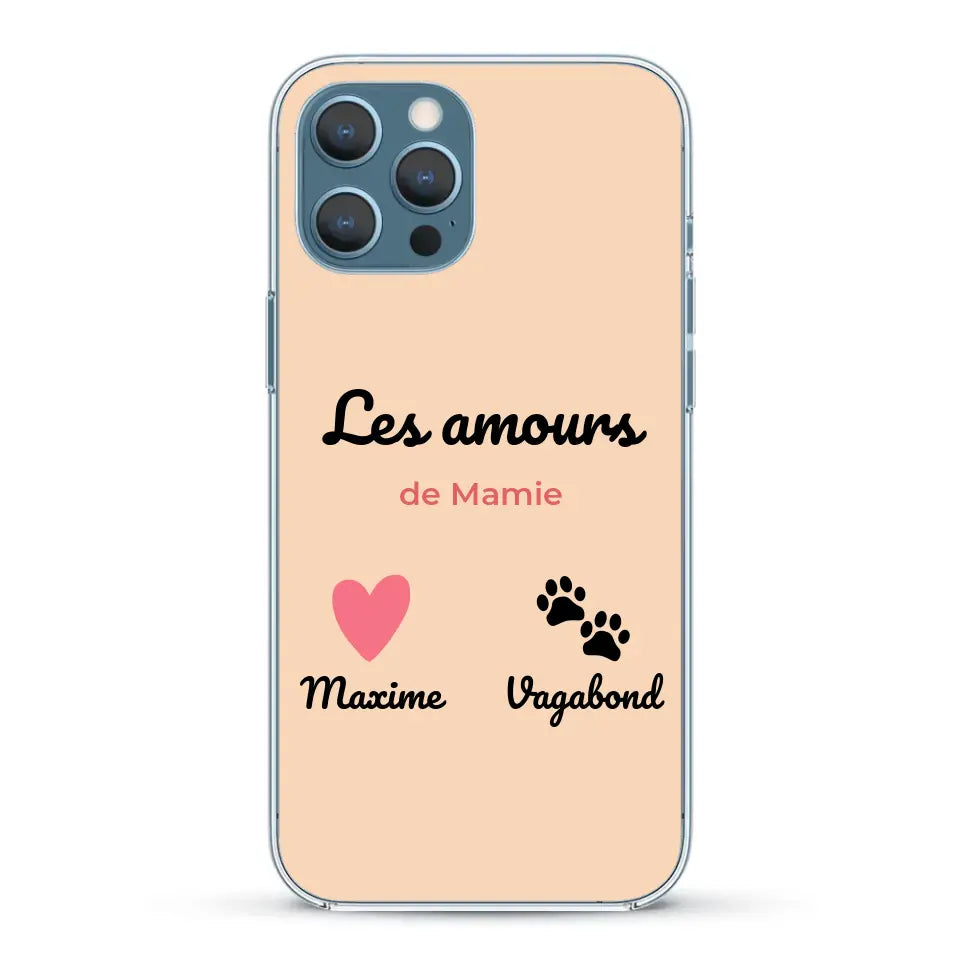 Les amours de - Coque de téléphone personnalisée