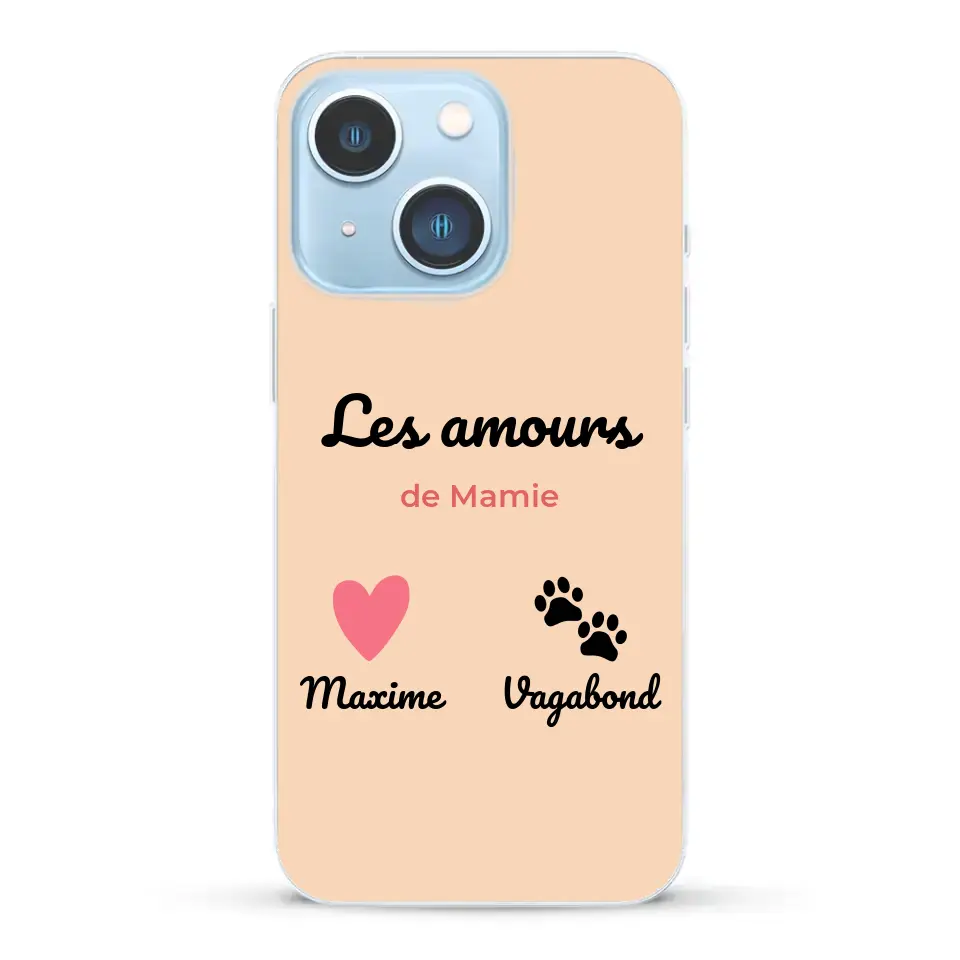 Les amours de - Coque de téléphone personnalisée