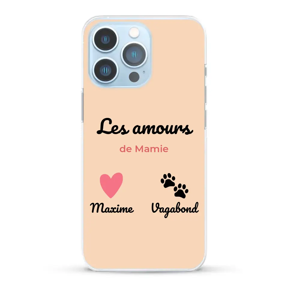 Les amours de - Coque de téléphone personnalisée