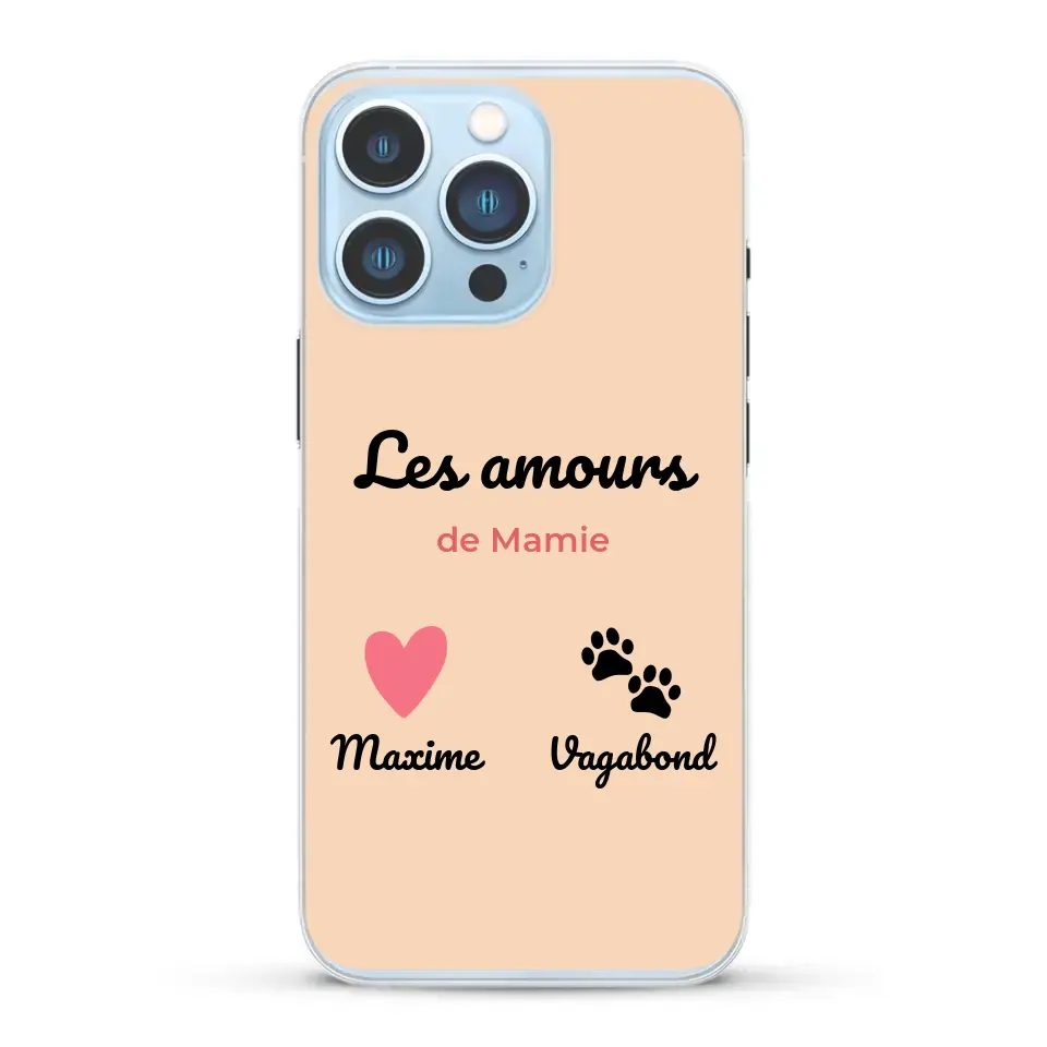 Les amours de - Coque de téléphone personnalisée