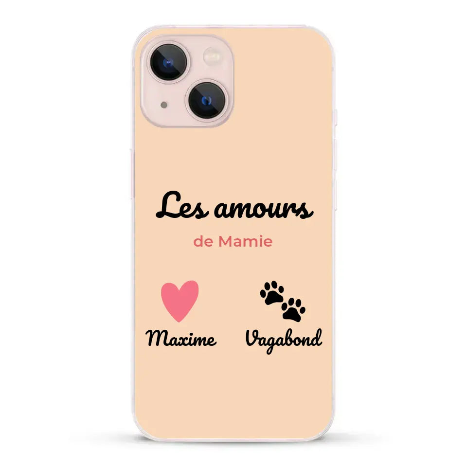 Les amours de - Coque de téléphone personnalisée