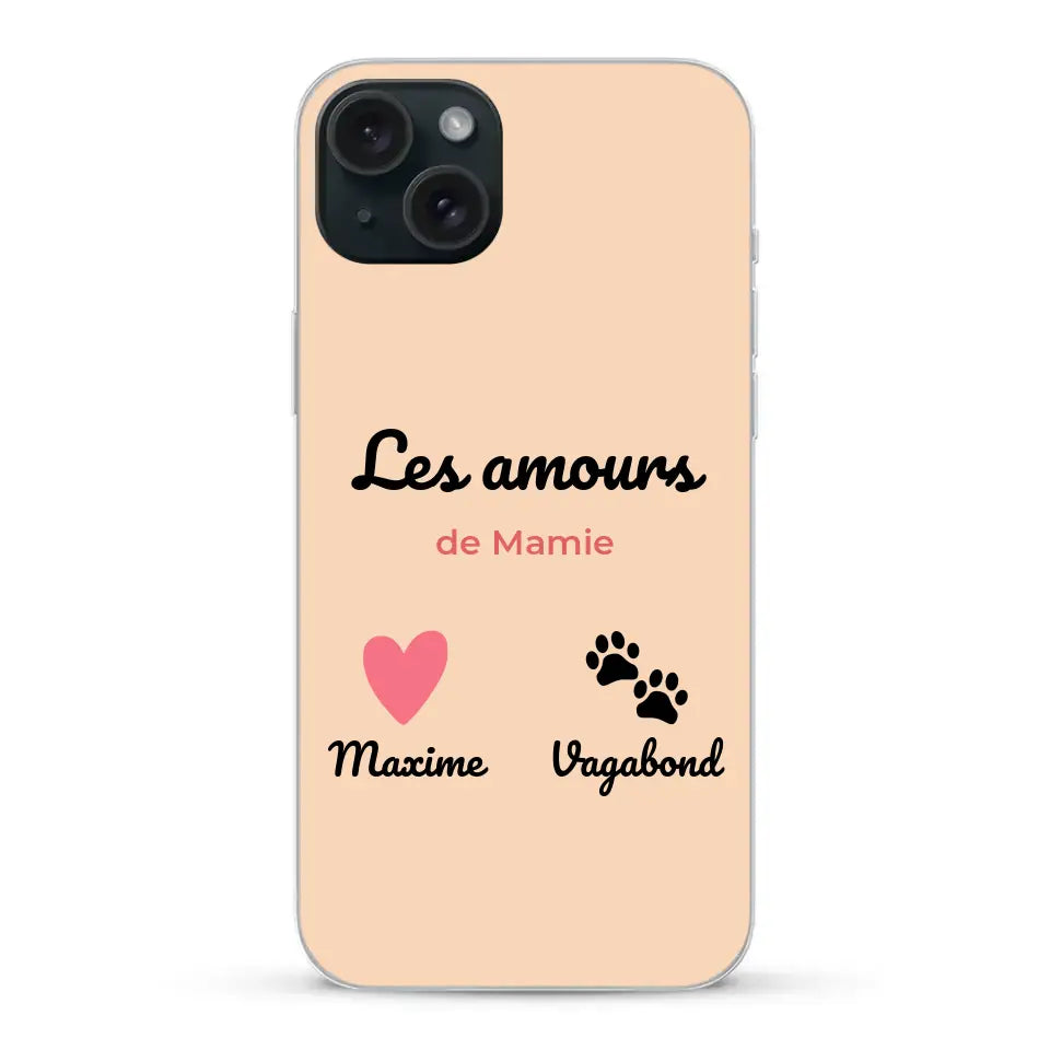 Les amours de - Coque de téléphone personnalisée