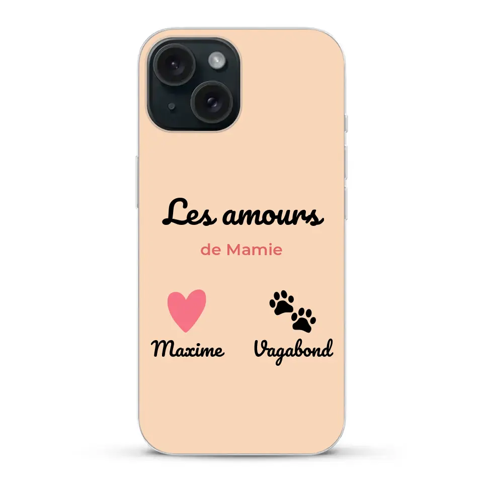 Les amours de - Coque de téléphone personnalisée