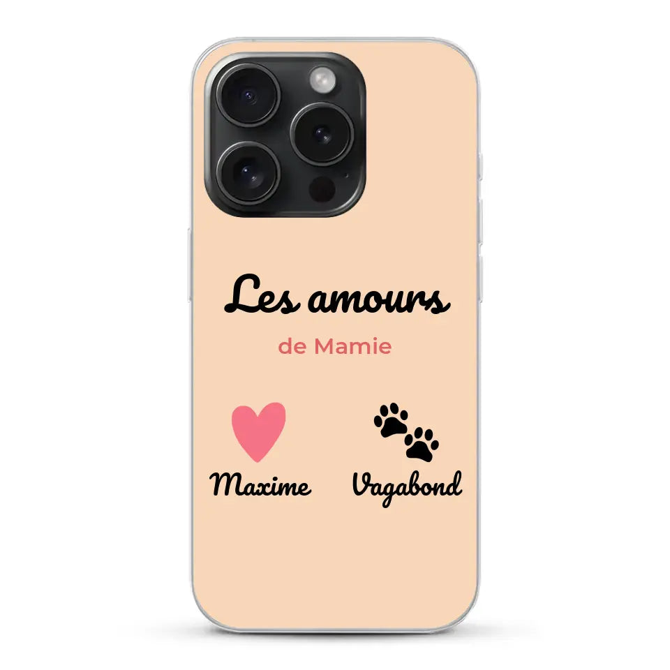 Les amours de - Coque de téléphone personnalisée