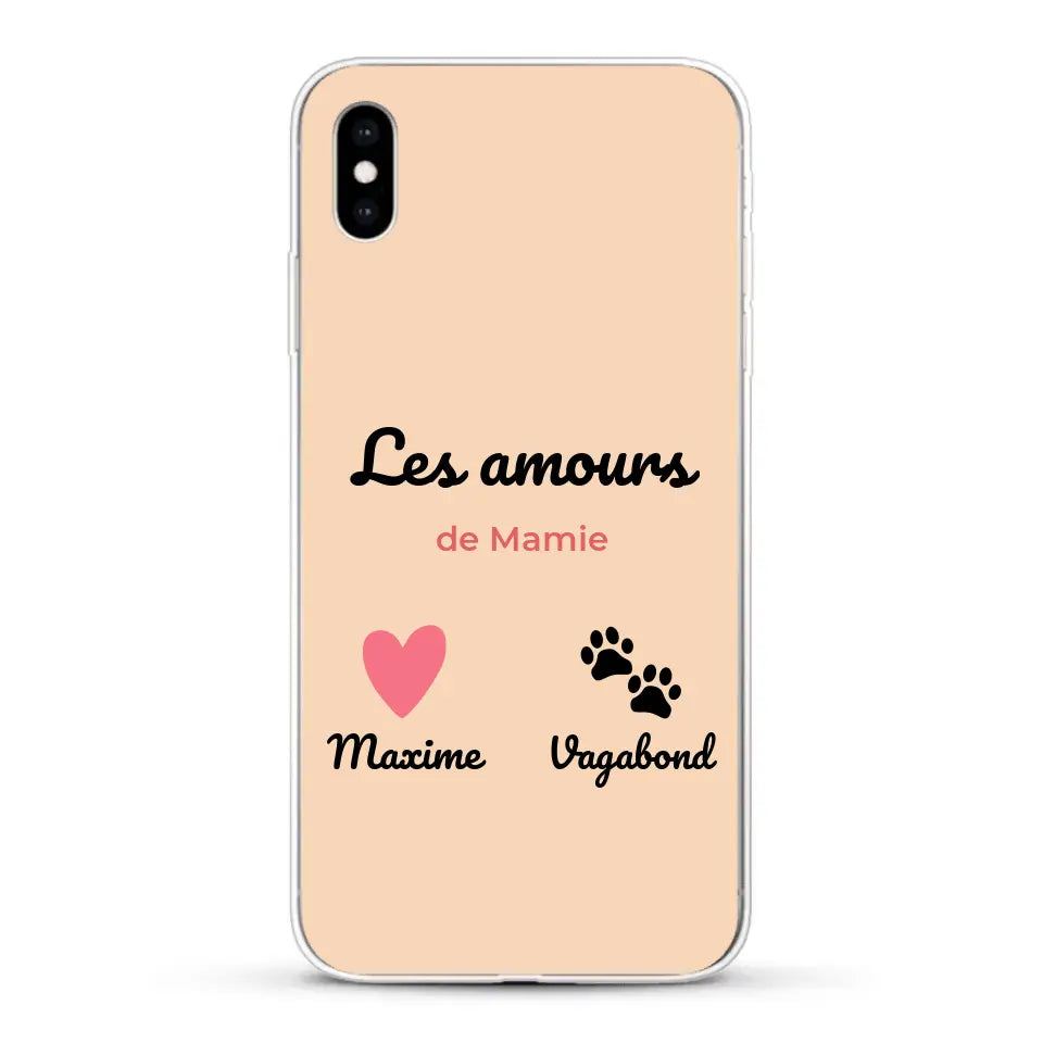 Les amours de - Coque de téléphone personnalisée