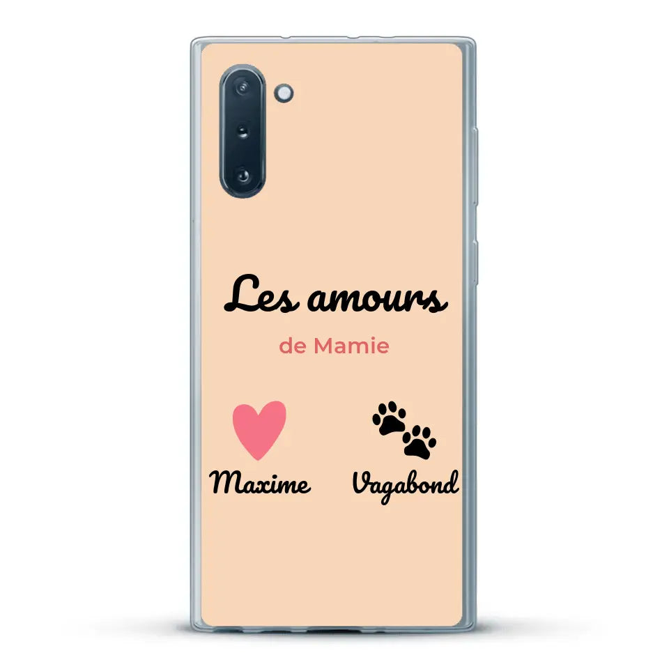 Les amours de - Coque de téléphone personnalisée