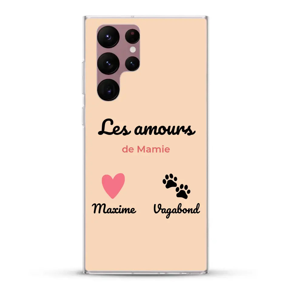 Les amours de - Coque de téléphone personnalisée