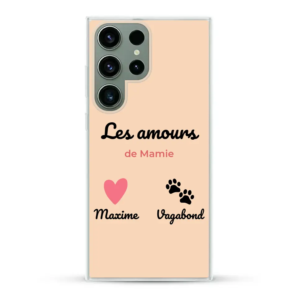 Les amours de - Coque de téléphone personnalisée