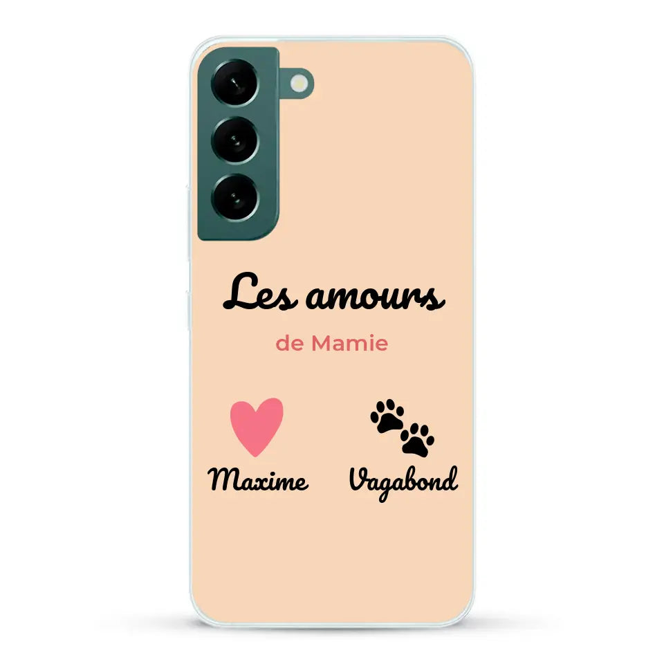 Les amours de - Coque de téléphone personnalisée