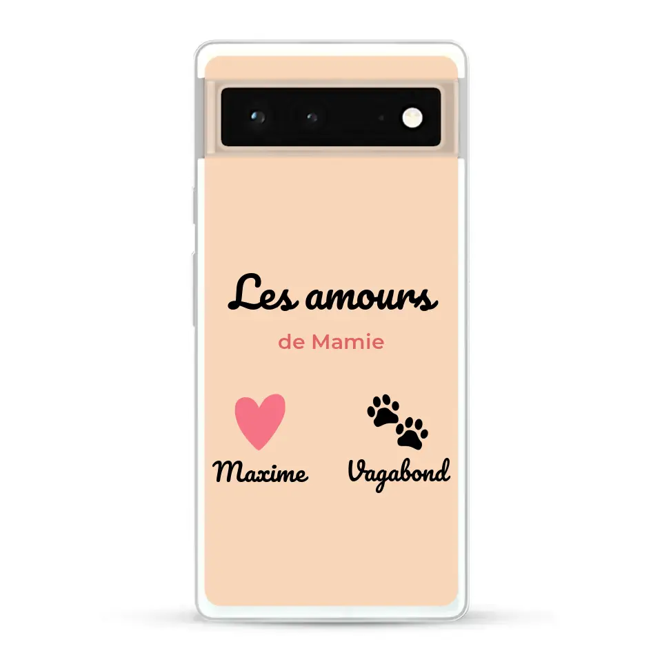 Les amours de - Coque de téléphone personnalisée