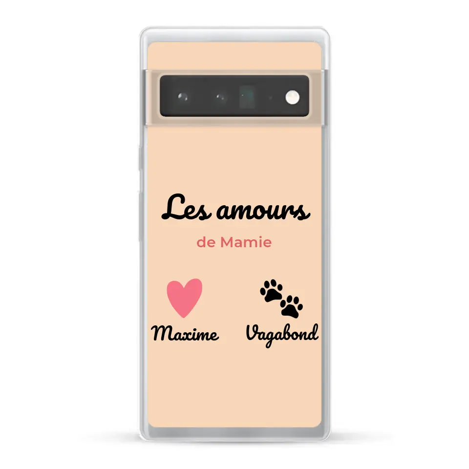 Les amours de - Coque de téléphone personnalisée