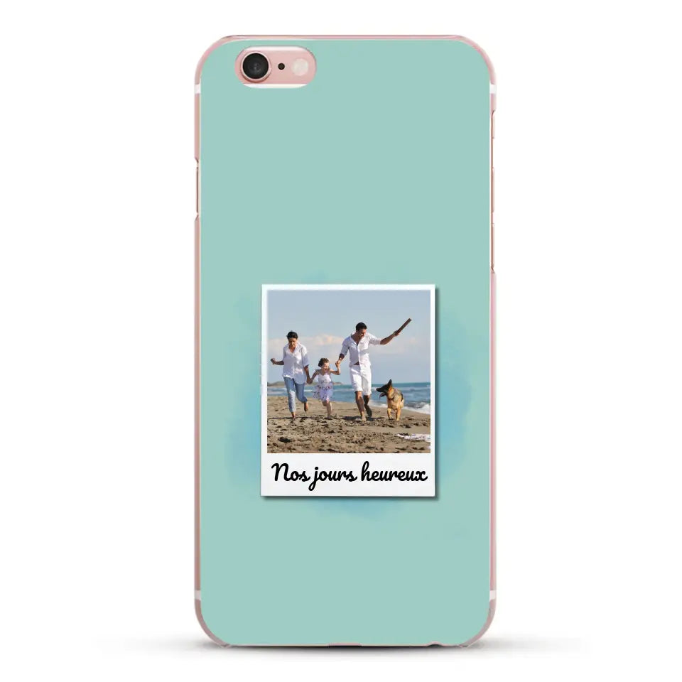 Photo Polaroid Nos jours heureux - Coque de téléphone personnalisée