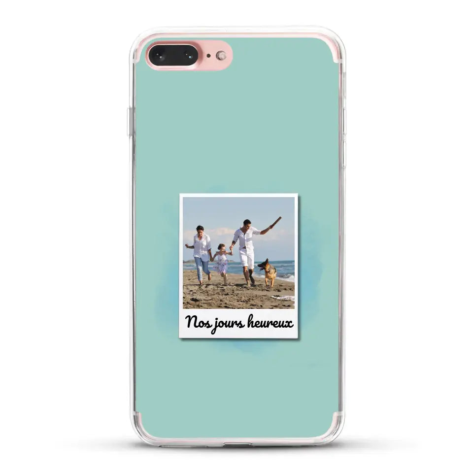 Photo Polaroid Nos jours heureux - Coque de téléphone personnalisée