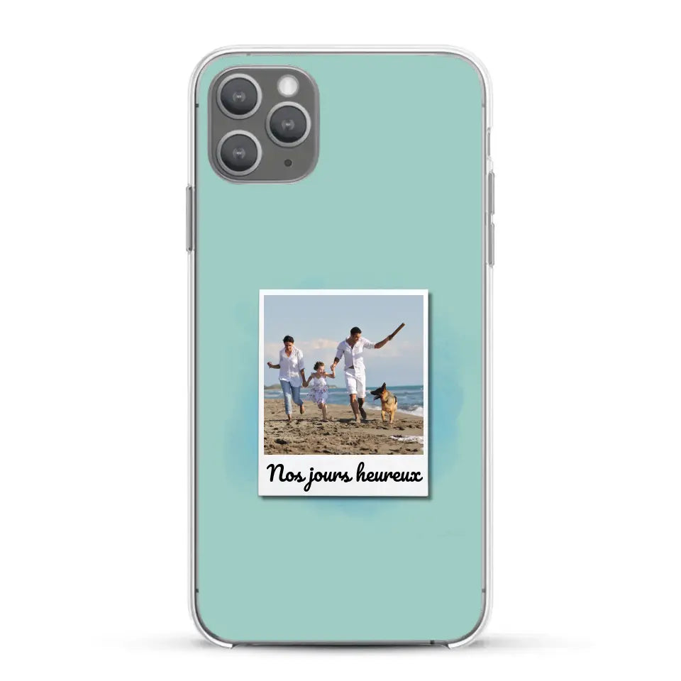 Photo Polaroid Nos jours heureux - Coque de téléphone personnalisée