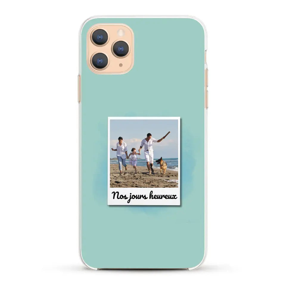 Photo Polaroid Nos jours heureux - Coque de téléphone personnalisée