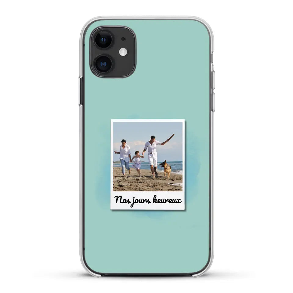 Photo Polaroid Nos jours heureux - Coque de téléphone personnalisée