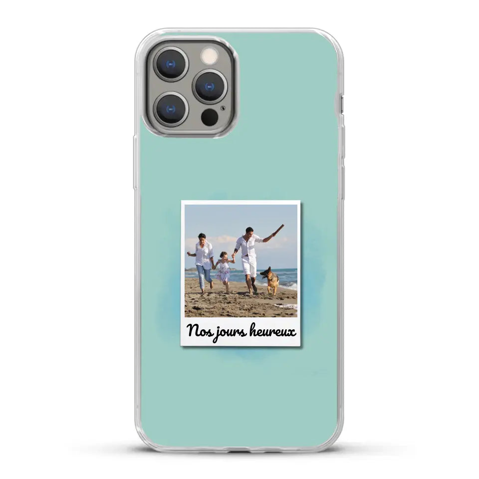 Photo Polaroid Nos jours heureux - Coque de téléphone personnalisée