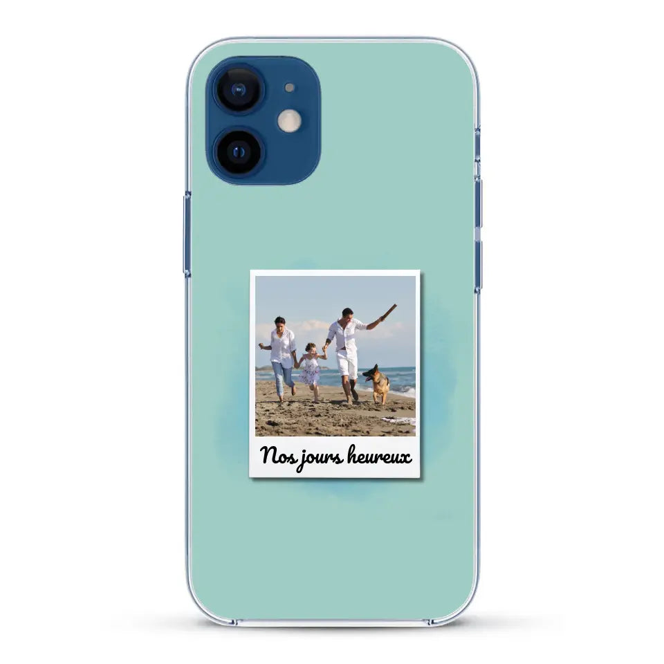 Photo Polaroid Nos jours heureux - Coque de téléphone personnalisée