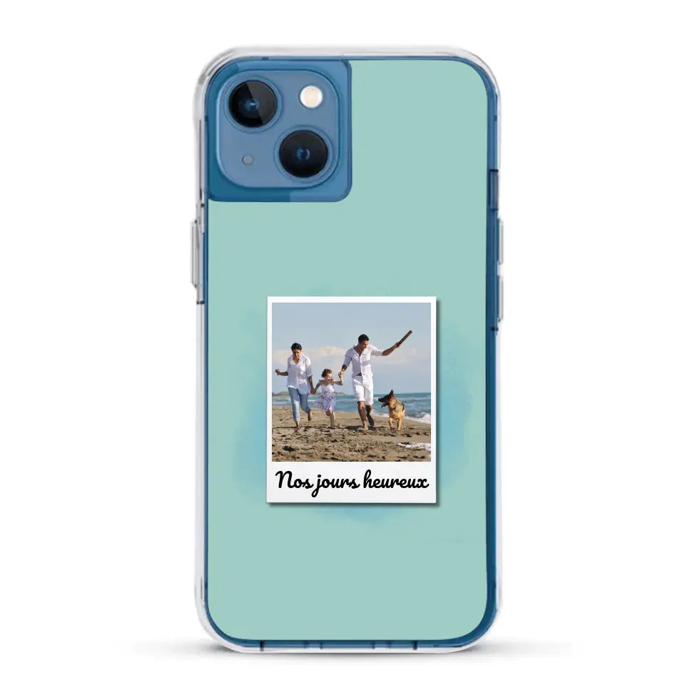 Photo Polaroid Nos jours heureux - Coque de téléphone personnalisée