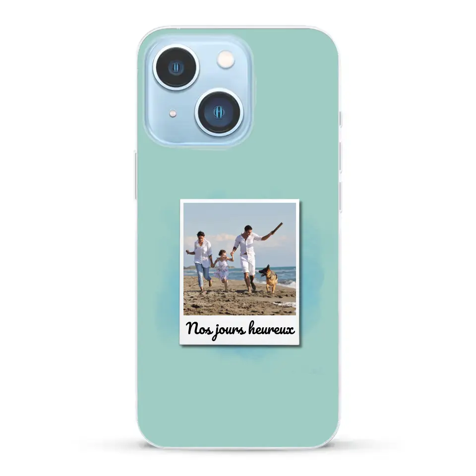 Photo Polaroid Nos jours heureux - Coque de téléphone personnalisée