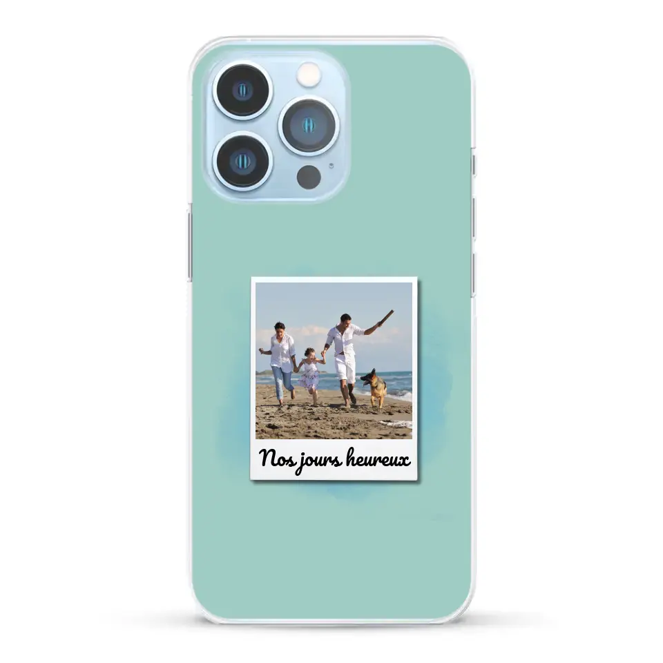 Photo Polaroid Nos jours heureux - Coque de téléphone personnalisée