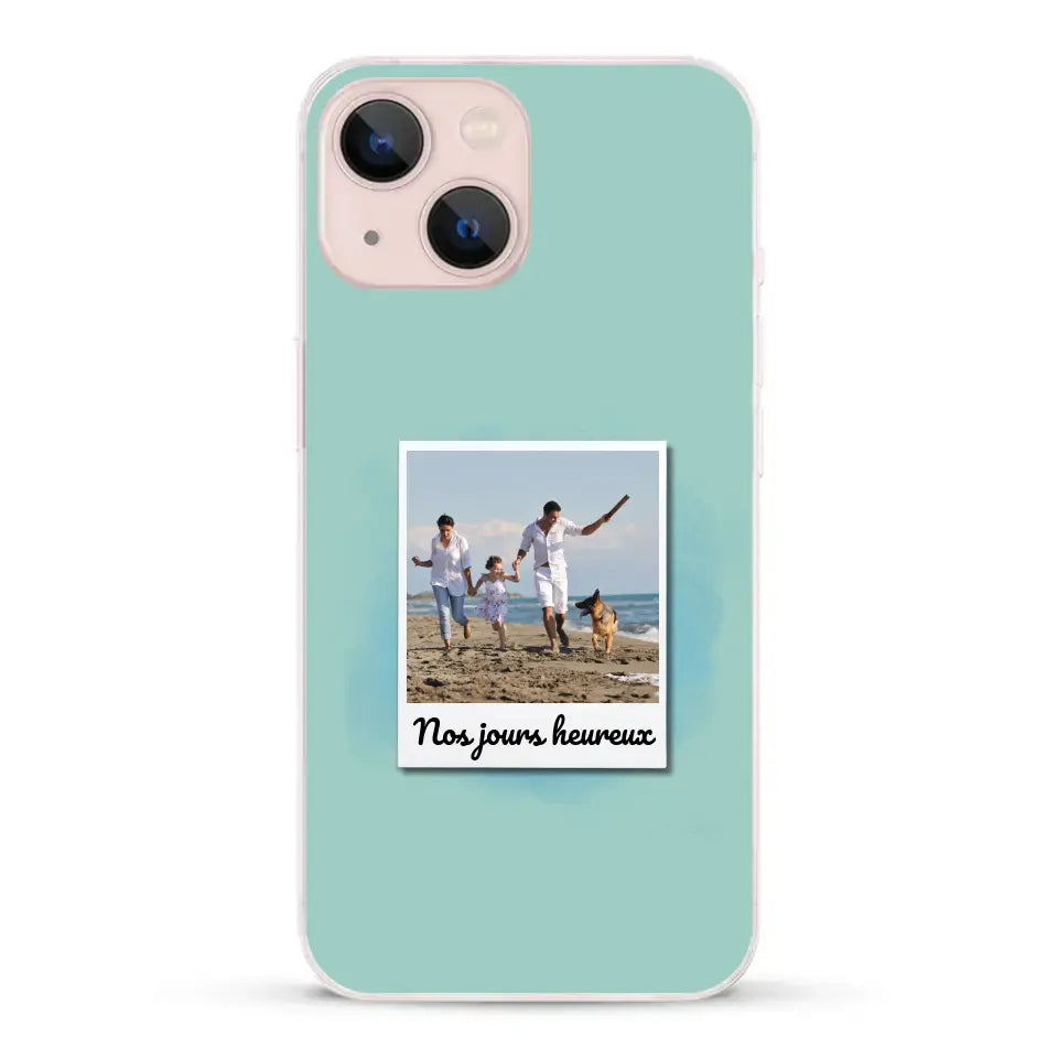 Photo Polaroid Nos jours heureux - Coque de téléphone personnalisée