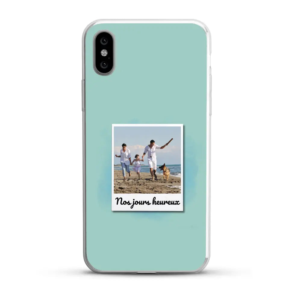 Photo Polaroid Nos jours heureux - Coque de téléphone personnalisée