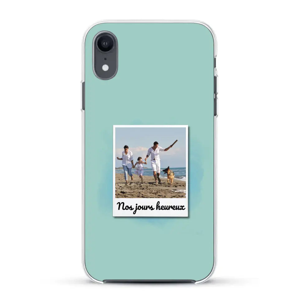 Photo Polaroid Nos jours heureux - Coque de téléphone personnalisée