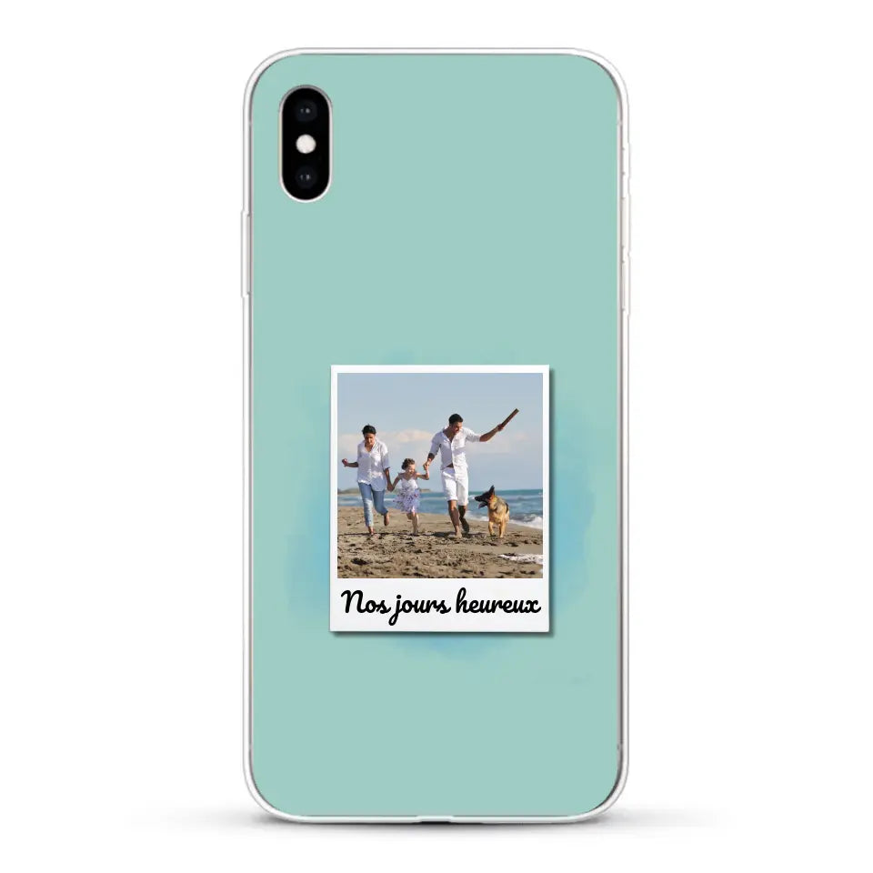 Photo Polaroid Nos jours heureux - Coque de téléphone personnalisée