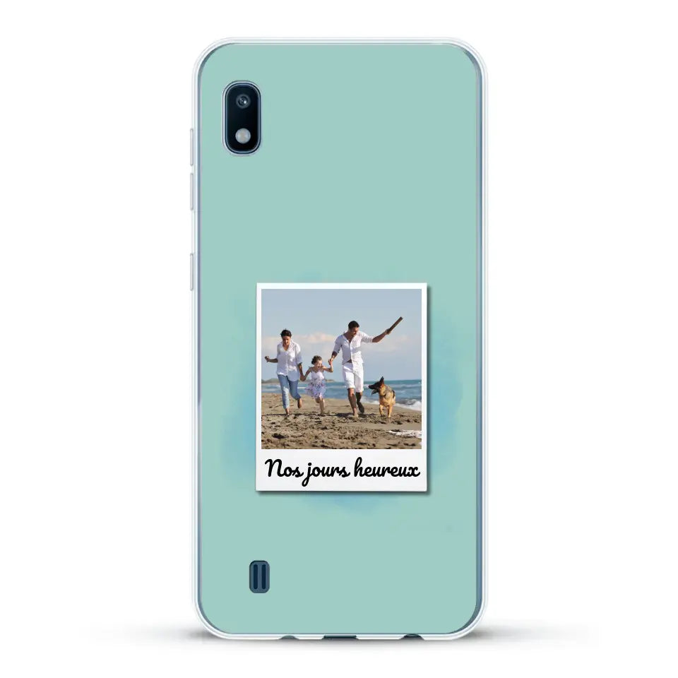 Photo Polaroid Nos jours heureux - Coque de téléphone personnalisée