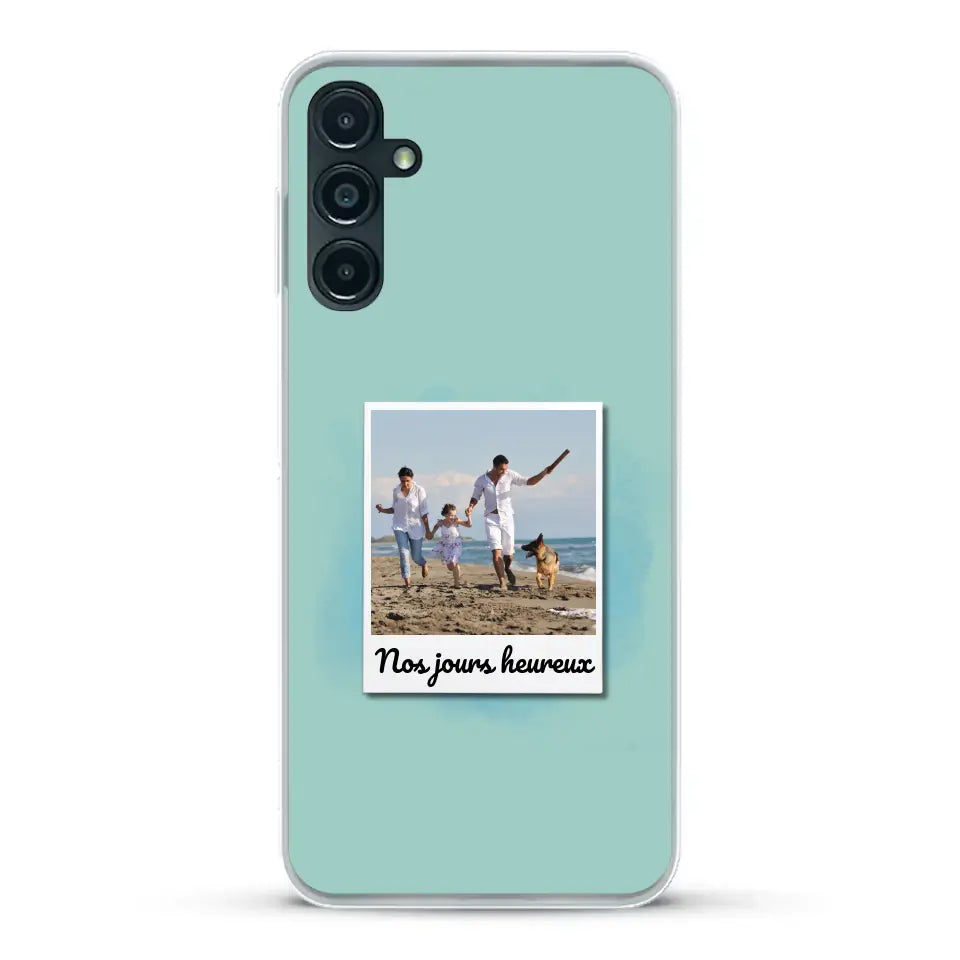 Photo Polaroid Nos jours heureux - Coque de téléphone personnalisée