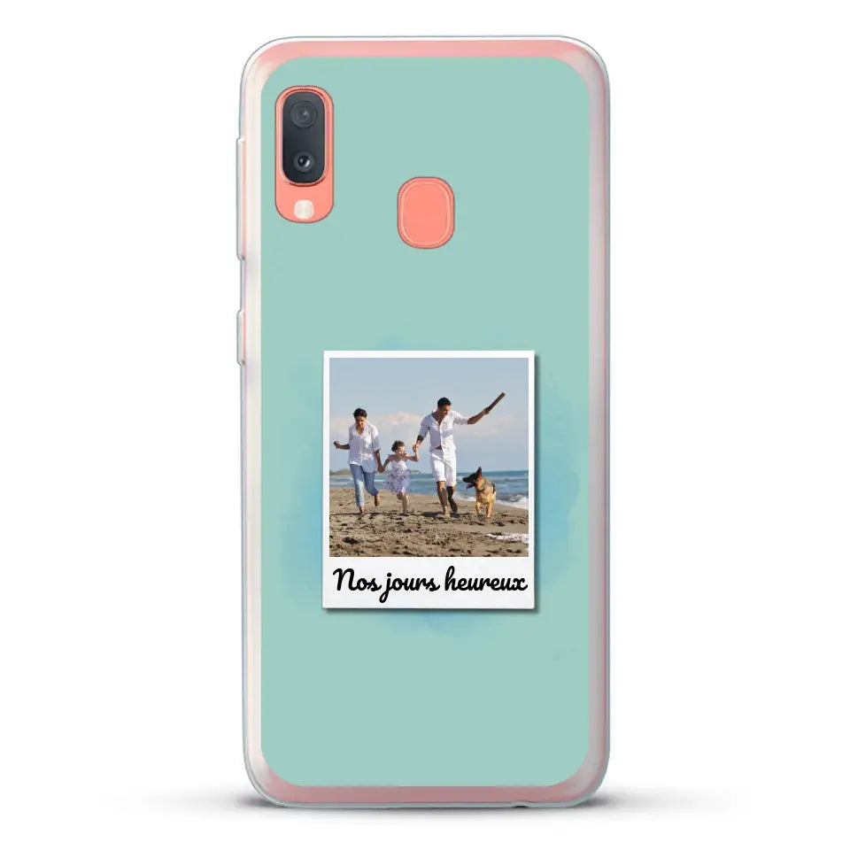 Photo Polaroid Nos jours heureux - Coque de téléphone personnalisée