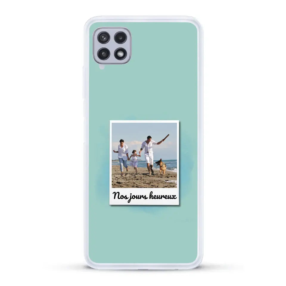 Photo Polaroid Nos jours heureux - Coque de téléphone personnalisée