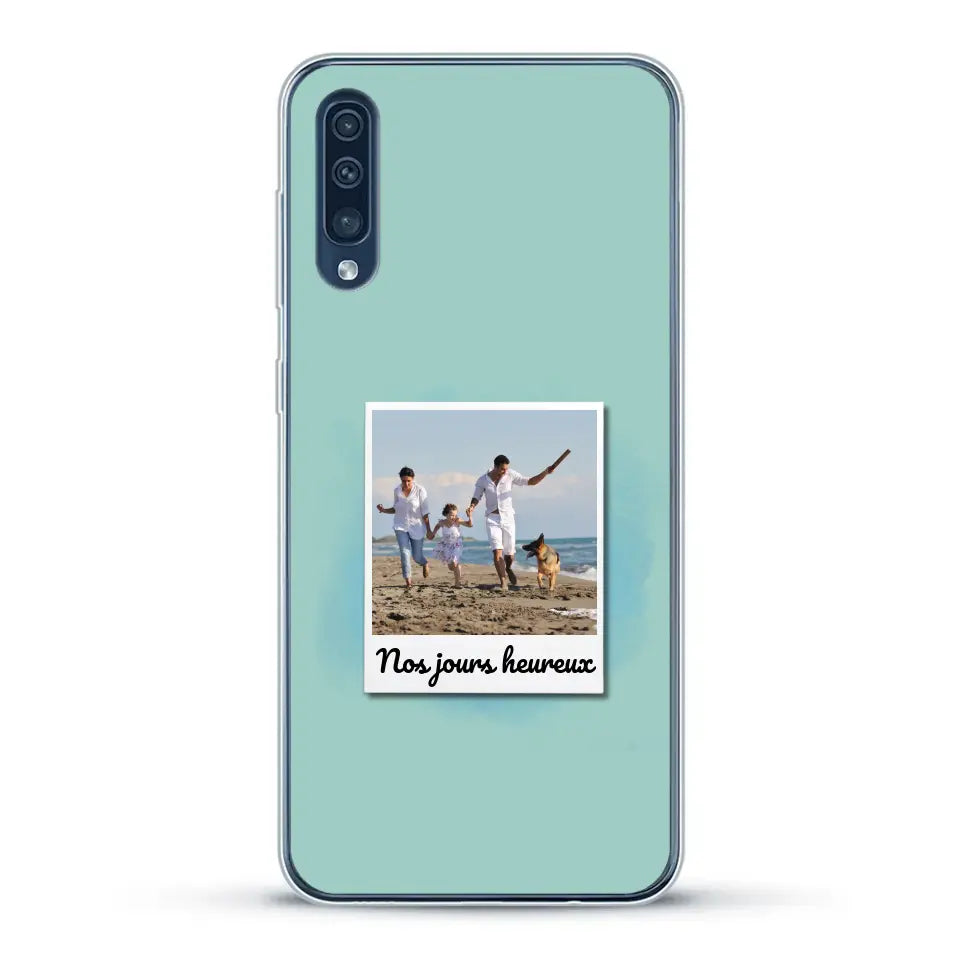 Photo Polaroid Nos jours heureux - Coque de téléphone personnalisée